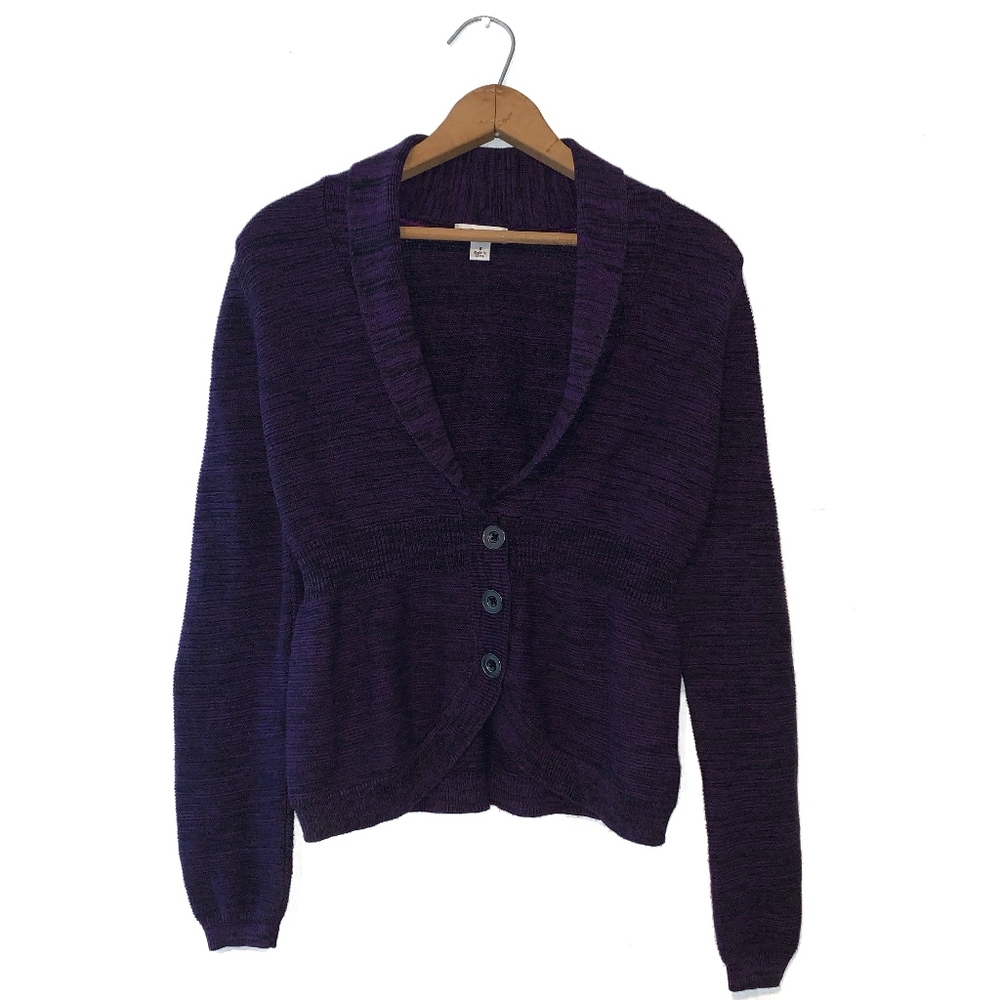 Croft & Barrow purple button front cardigan